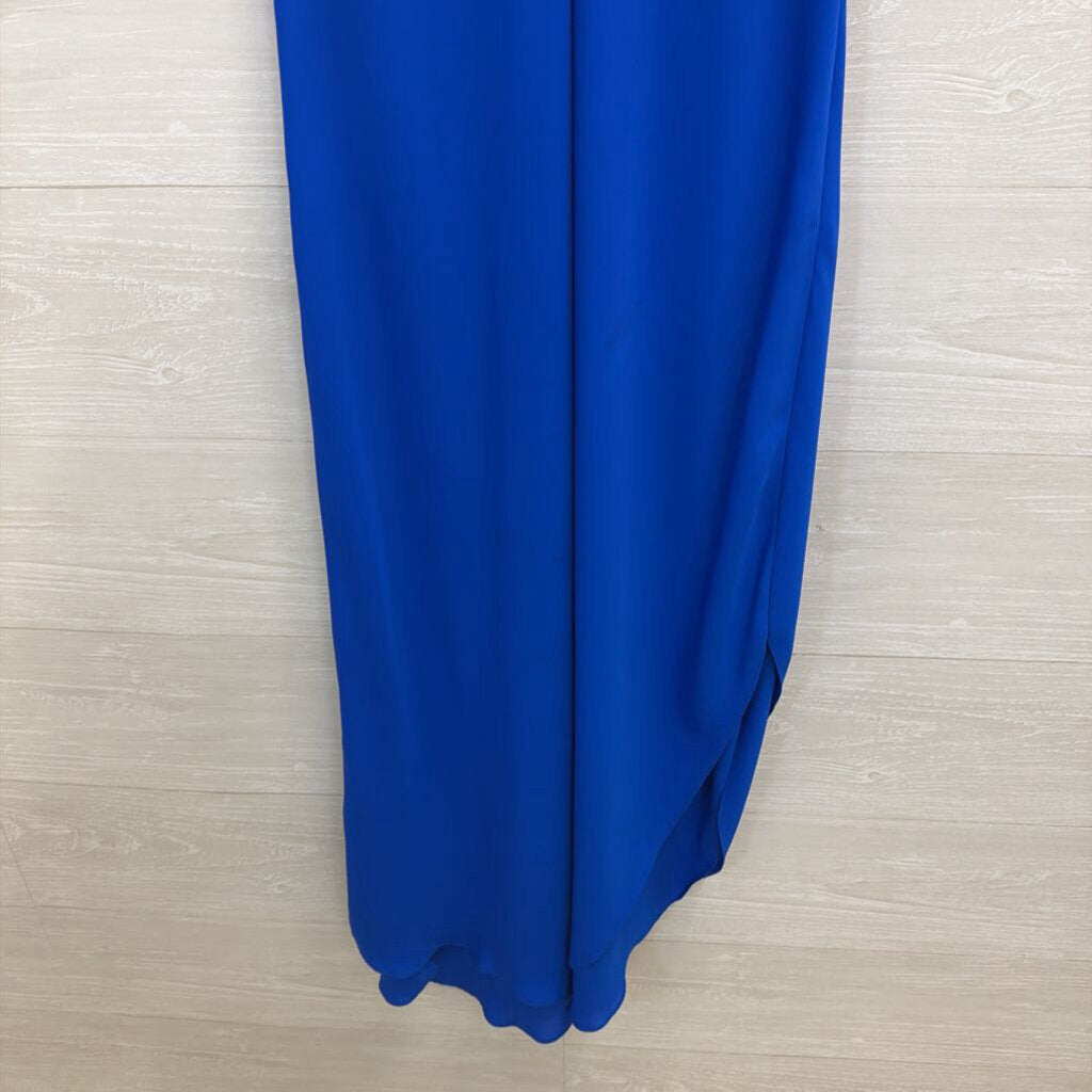 Amanda Uprichard Blue Sleeveless Maxi Dress Medium
