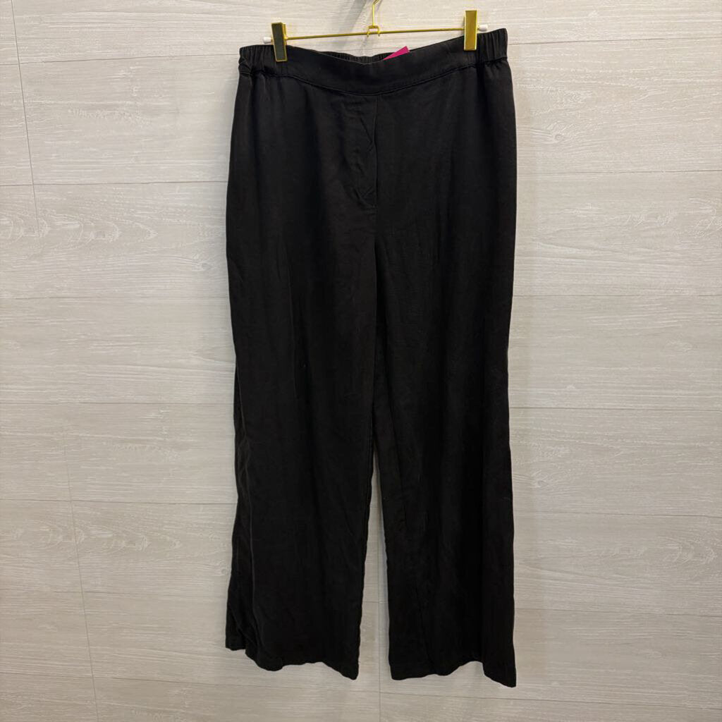 Philosophy Black Wide Leg Pull On Pants Medium Petite