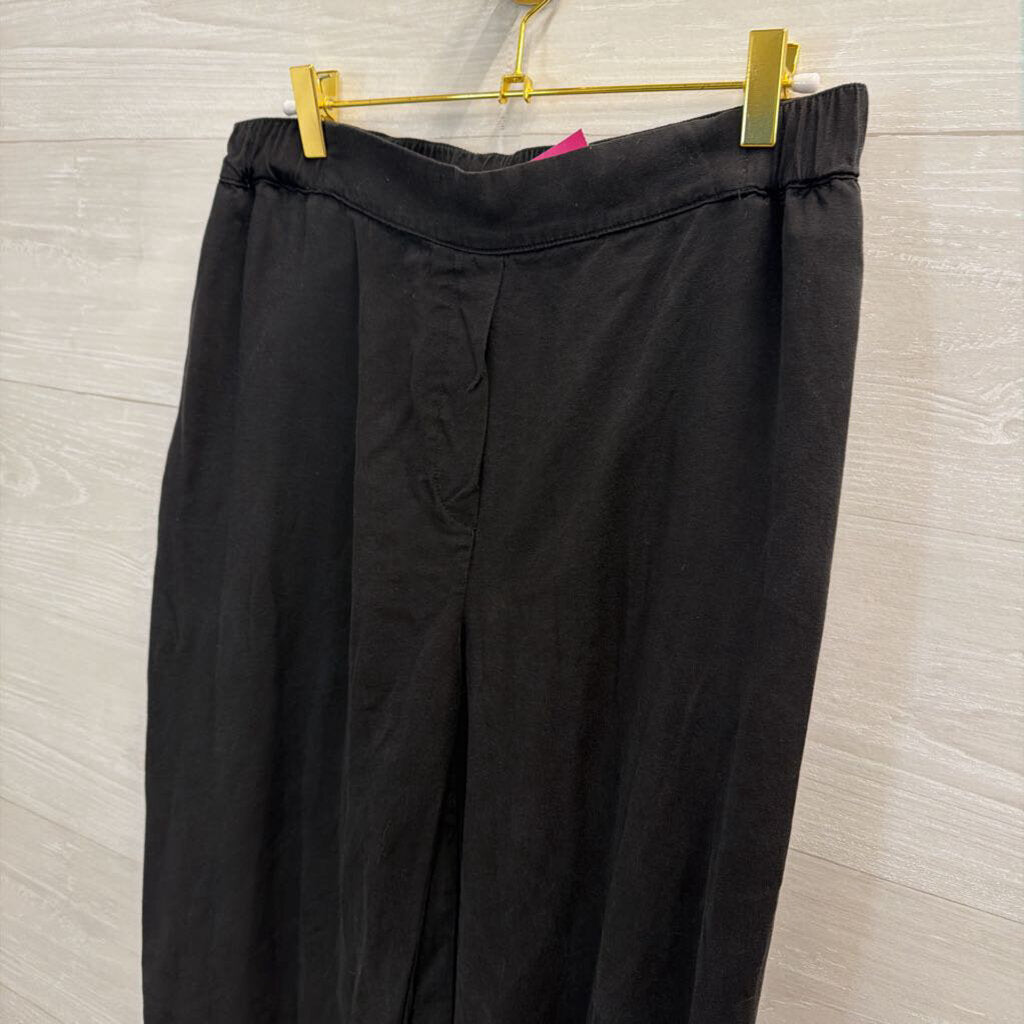 Philosophy Black Wide Leg Pull On Pants Medium Petite