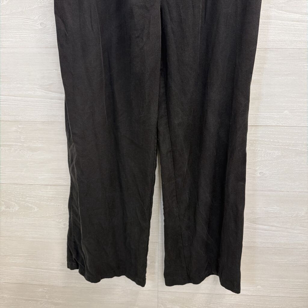 Philosophy Black Wide Leg Pull On Pants Medium Petite