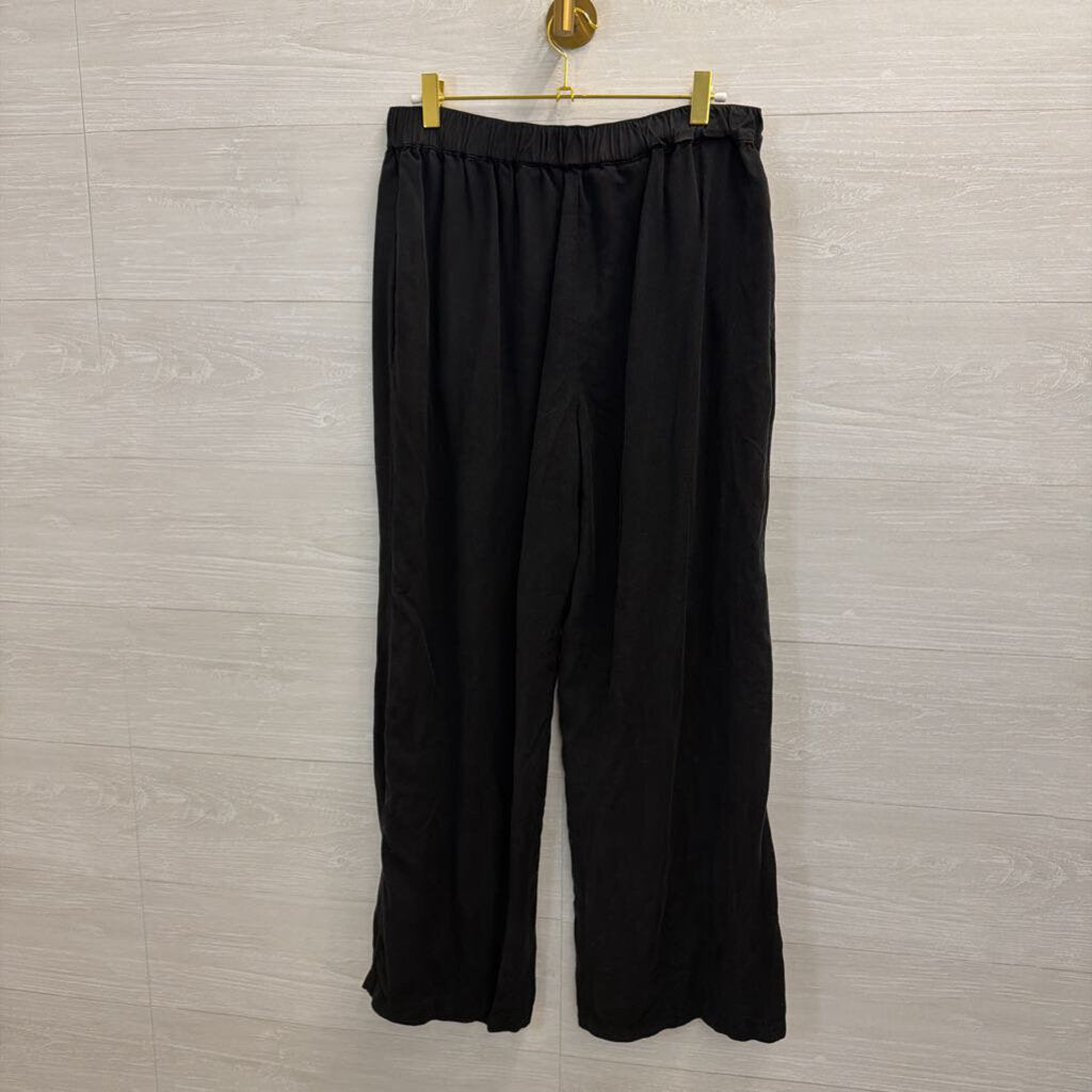 Philosophy Black Wide Leg Pull On Pants Medium Petite