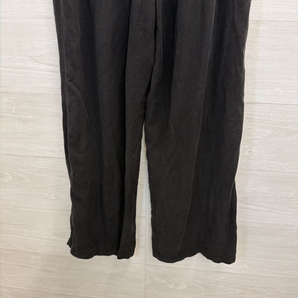 Philosophy Black Wide Leg Pull On Pants Medium Petite