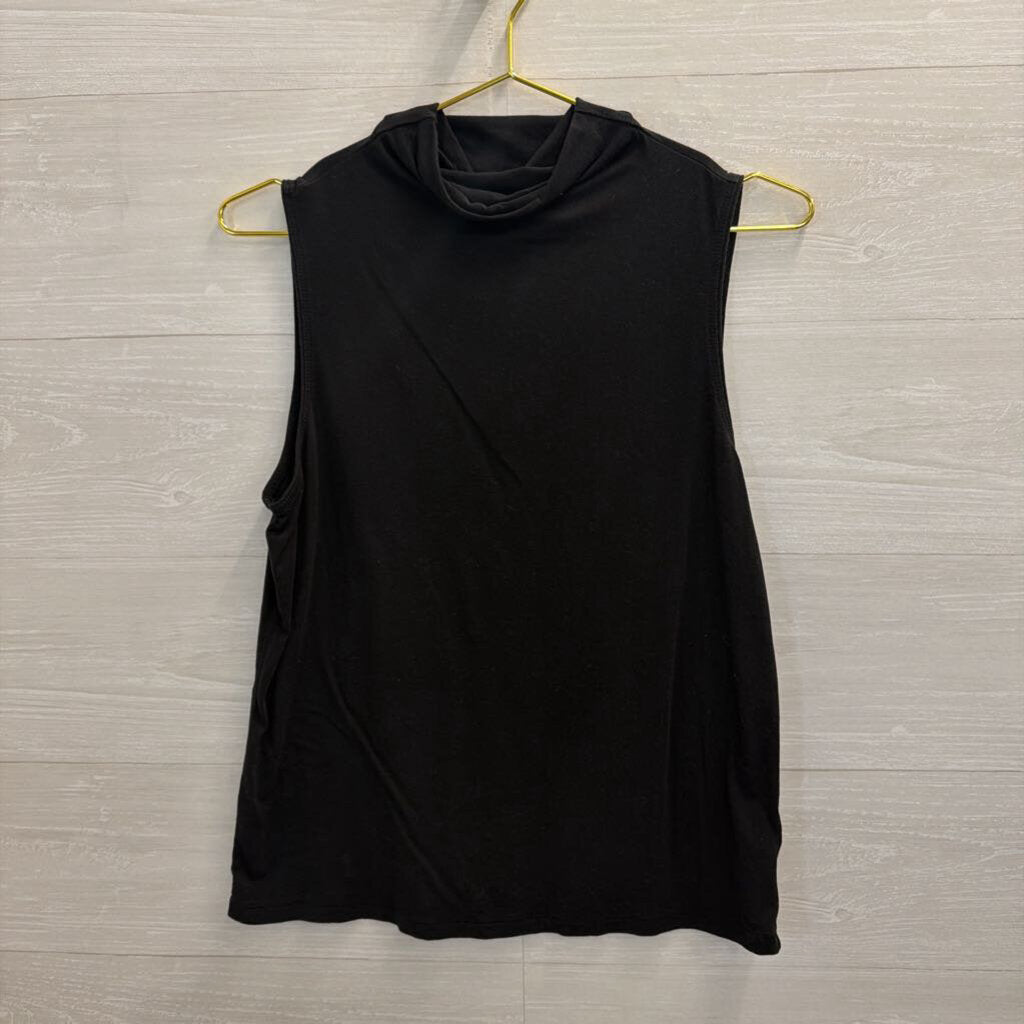 Athleta Black Mock Neck Sleeveless Top Small
