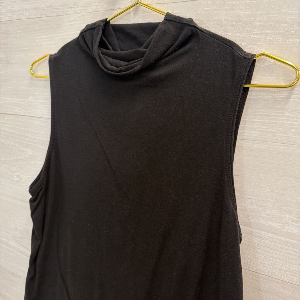 Athleta Black Mock Neck Sleeveless Top Small