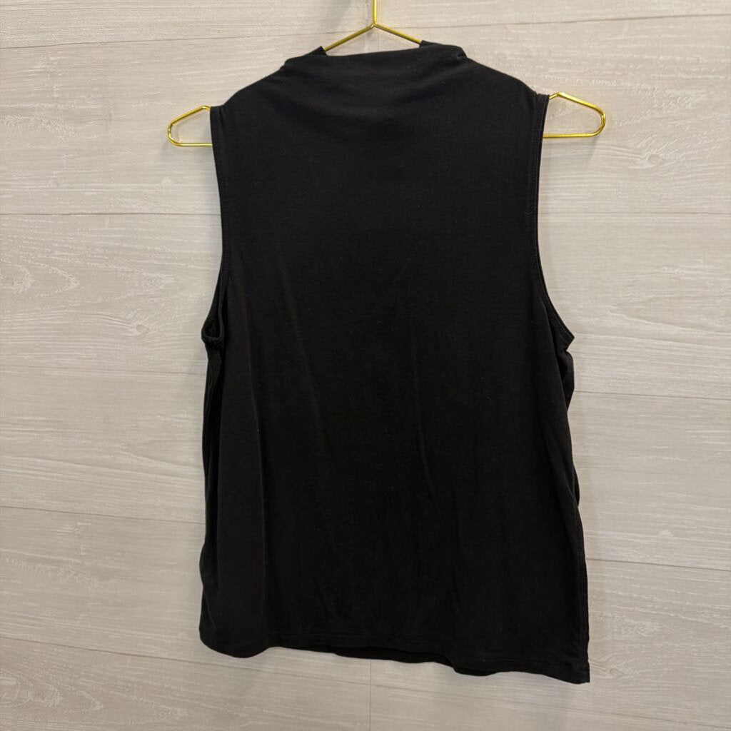Athleta Black Mock Neck Sleeveless Top Small