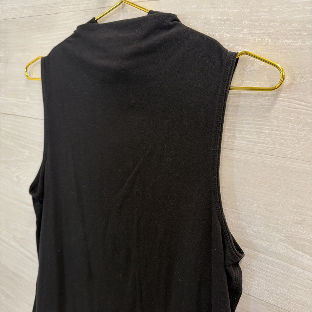 Athleta Black Mock Neck Sleeveless Top Small
