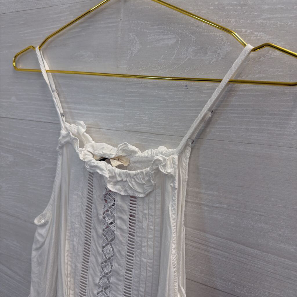 BNDI White Cropped Tank Top Medium