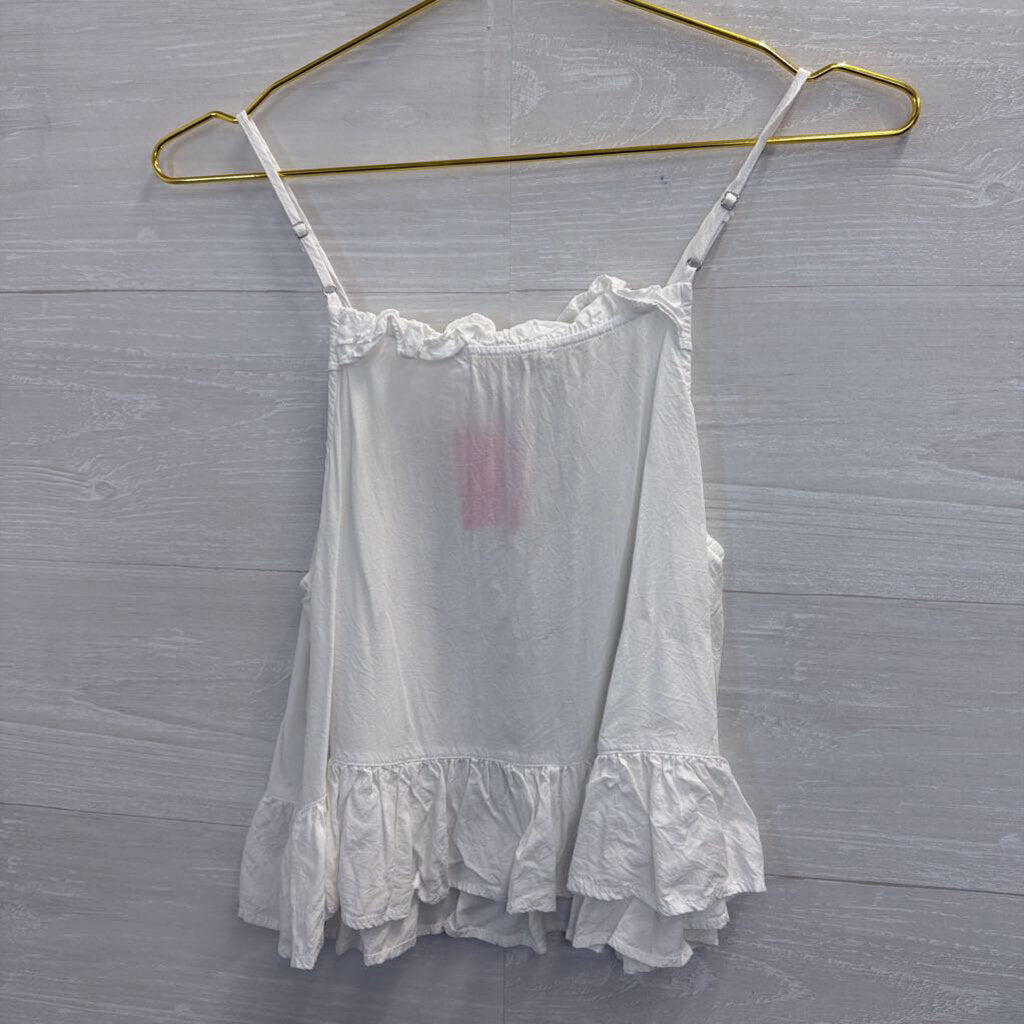 BNDI White Cropped Tank Top Medium
