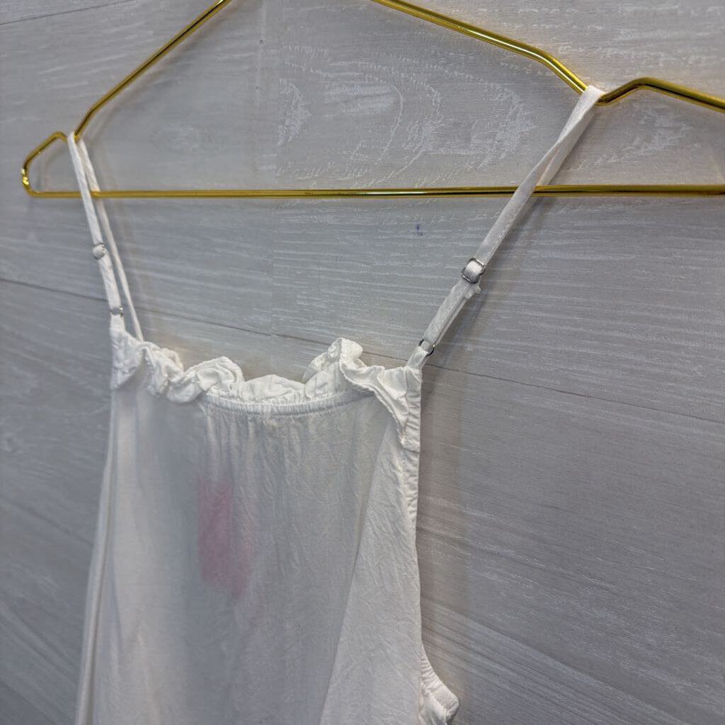 BNDI White Cropped Tank Top Medium