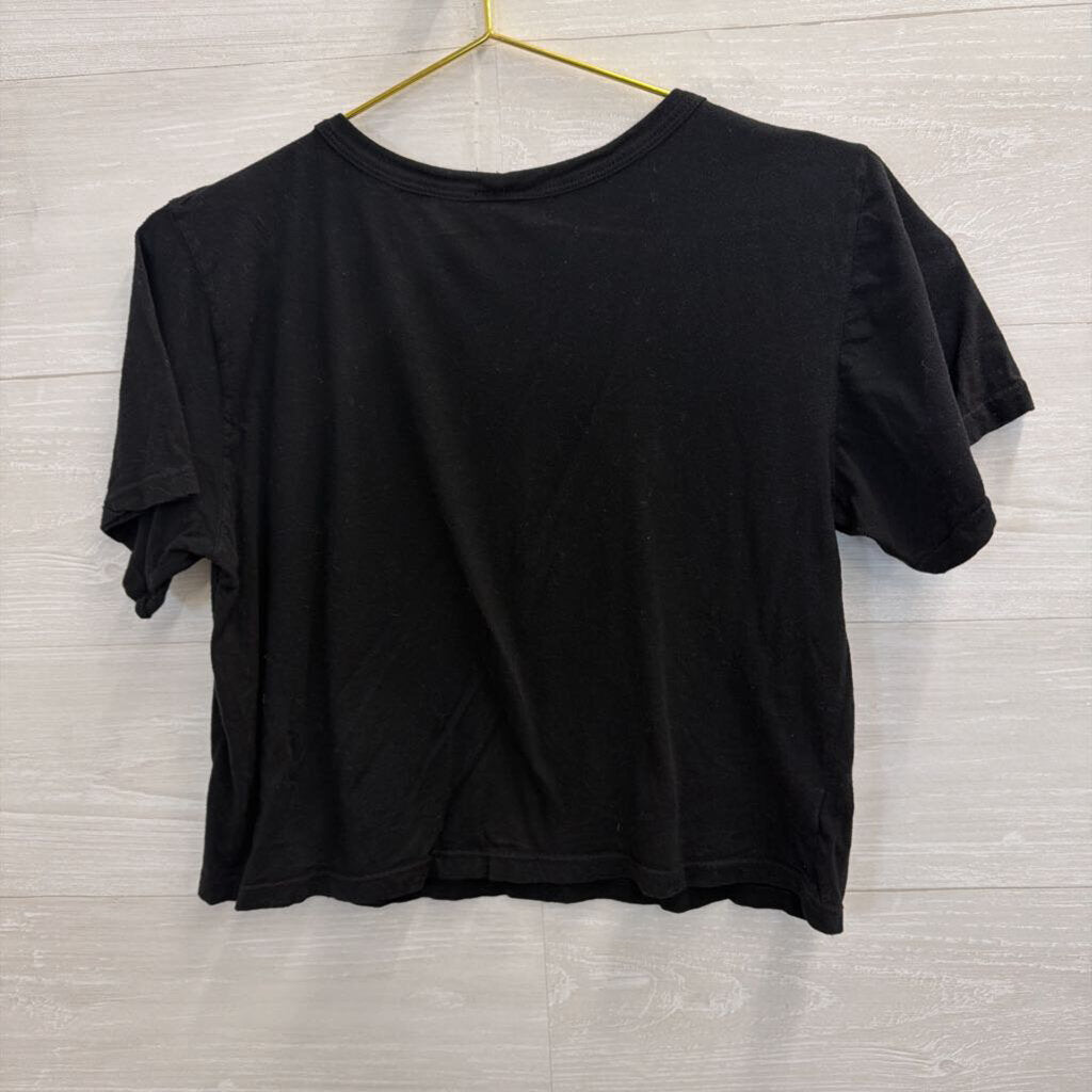 Black/ Yellow Aerosmith Cropped Short Sleeve Graphic Tee Smll
