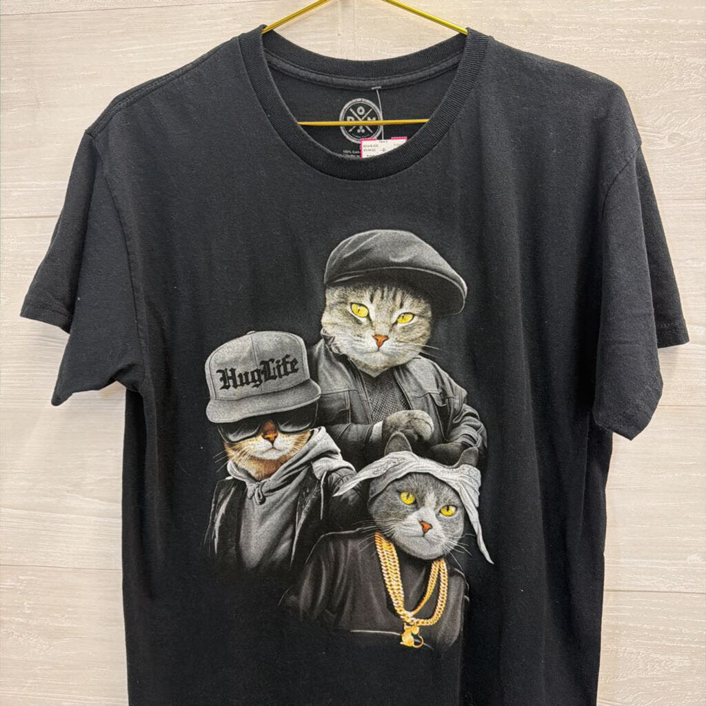DOM Black Cat Short Sleeve Graphic Tee Large