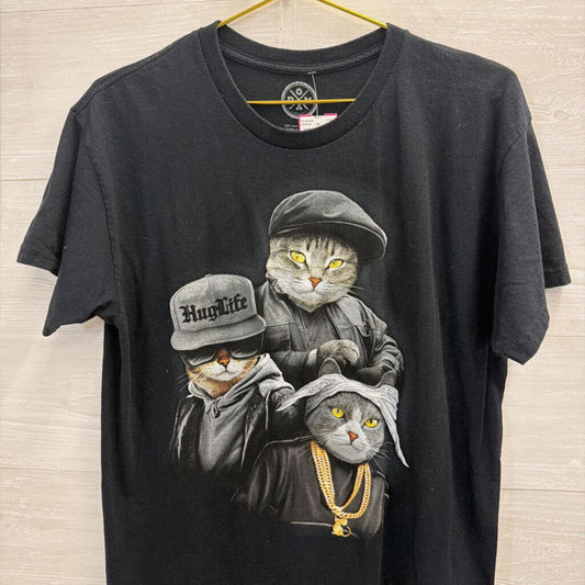 DOM Black Cat Short Sleeve Graphic Tee Large