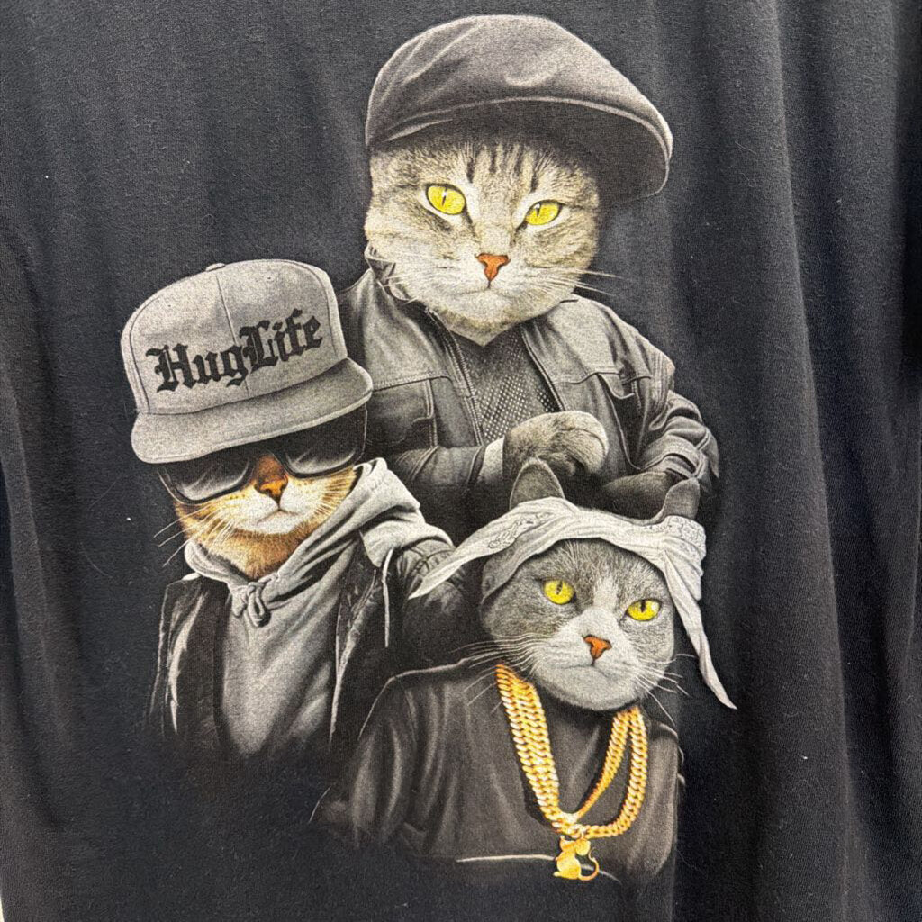 DOM Black Cat Short Sleeve Graphic Tee Large