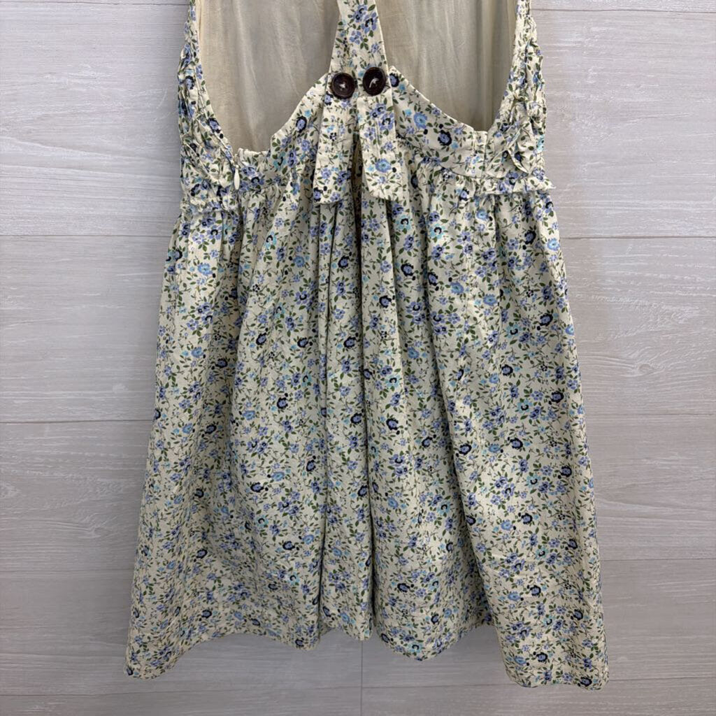 Free People White/ Blue Petunia Mini Dress Extra Small