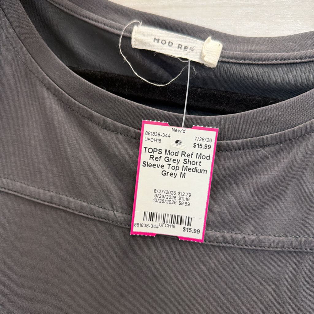 Mod Ref Grey Short Sleeve Top Medium