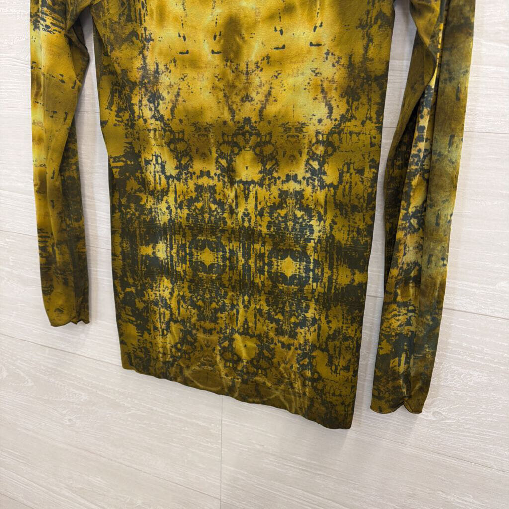 AMB Green Print Long Sleeve Top One Size