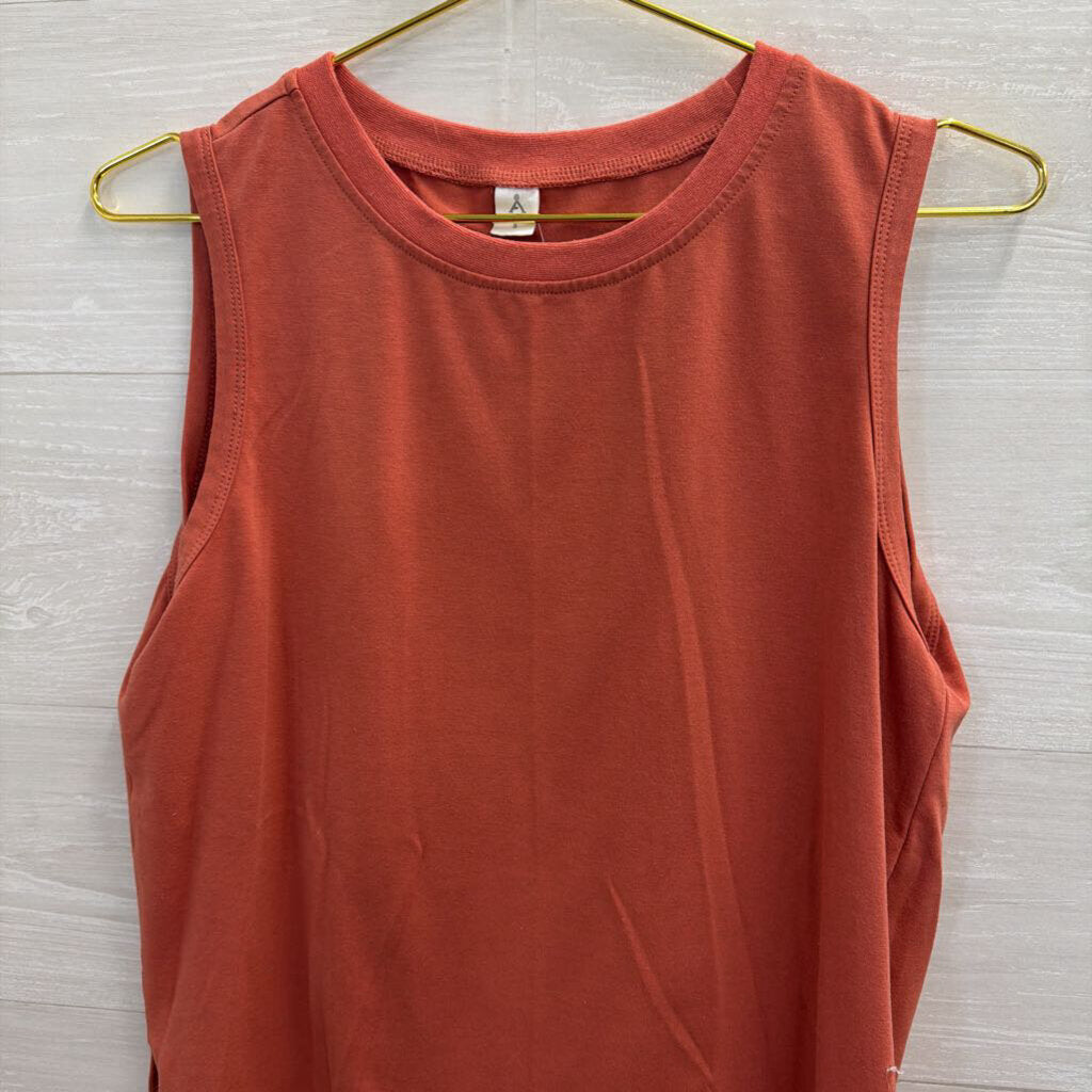 Anrabess Orange Tank/ Wide Leg Pants Lounge Set Small
