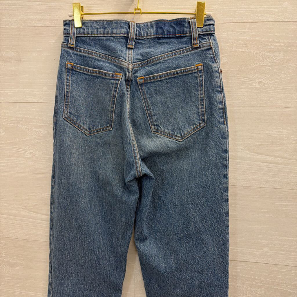 Abercrombie and Fitch Medium Wash The 90s Straight Ultra High Rise Jeans 25