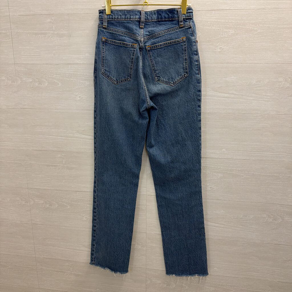 Abercrombie and Fitch Medium Wash The 90s Straight Ultra High Rise Jeans 25
