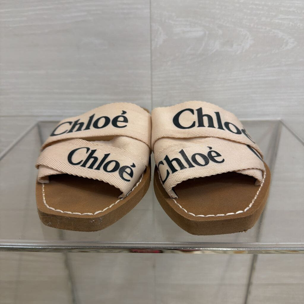 Chloe Woody Flat Slide Sandals 39