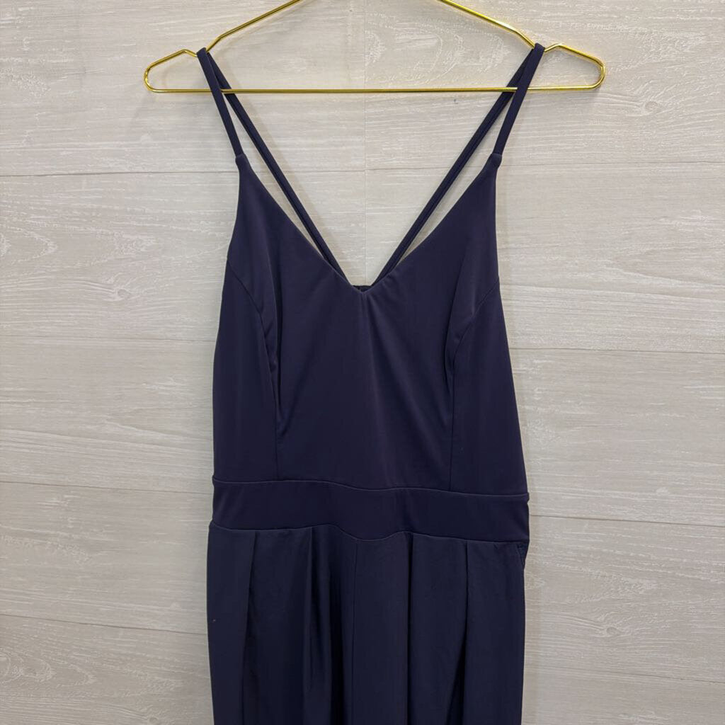 Halara Navy Wide Leg Jumpsuit Large Tall