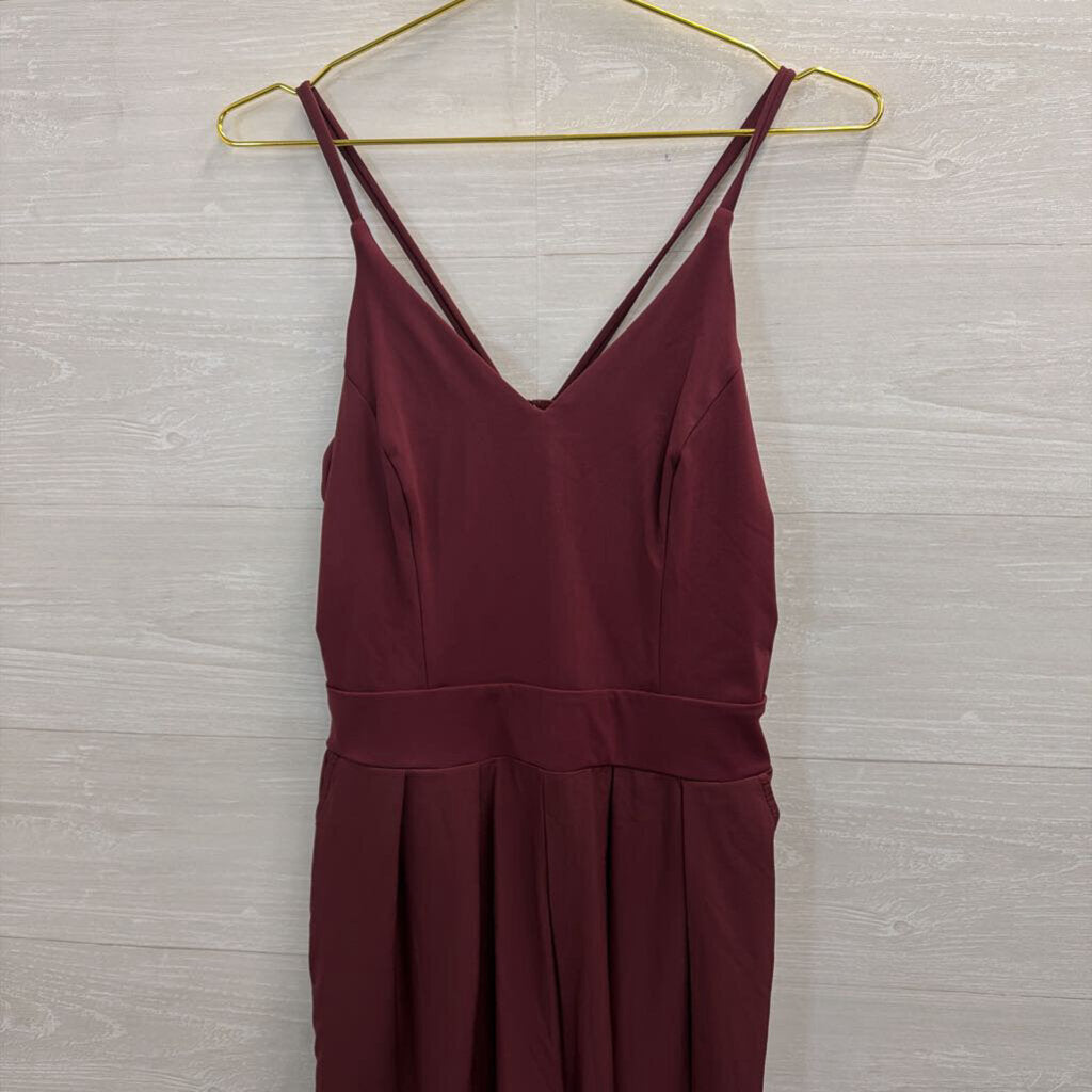 Halara Burgundy Wide Leg Jumpsuit Large Tall