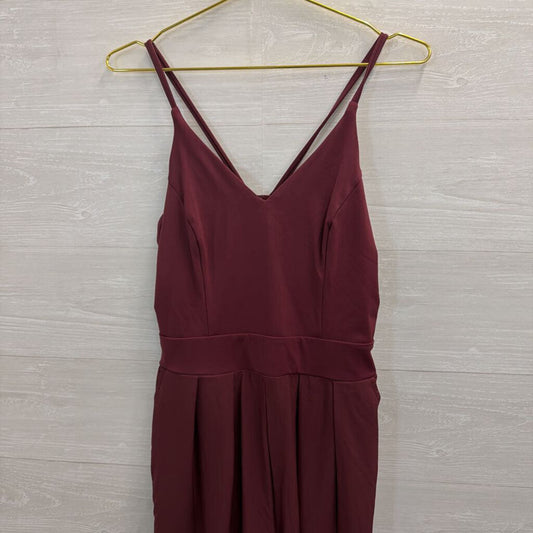 Halara Burgundy Wide Leg Jumpsuit Large Tall