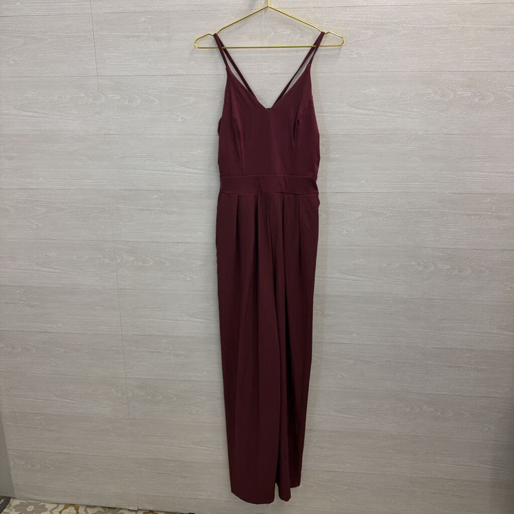 Halara Burgundy Wide Leg Jumpsuit Large Tall