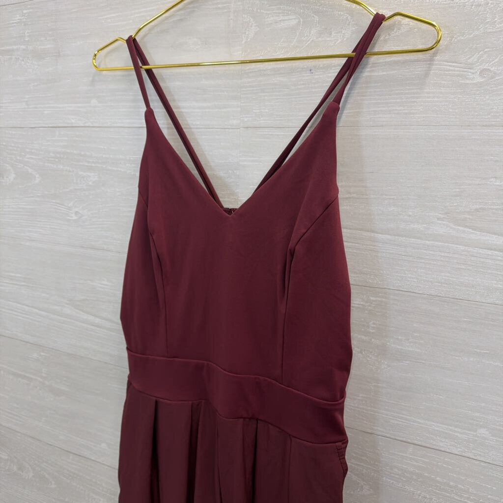 Halara Burgundy Wide Leg Jumpsuit Large Tall