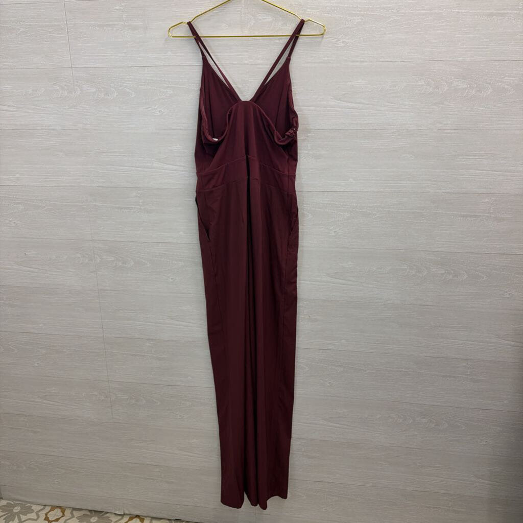 Halara Burgundy Wide Leg Jumpsuit Large Tall