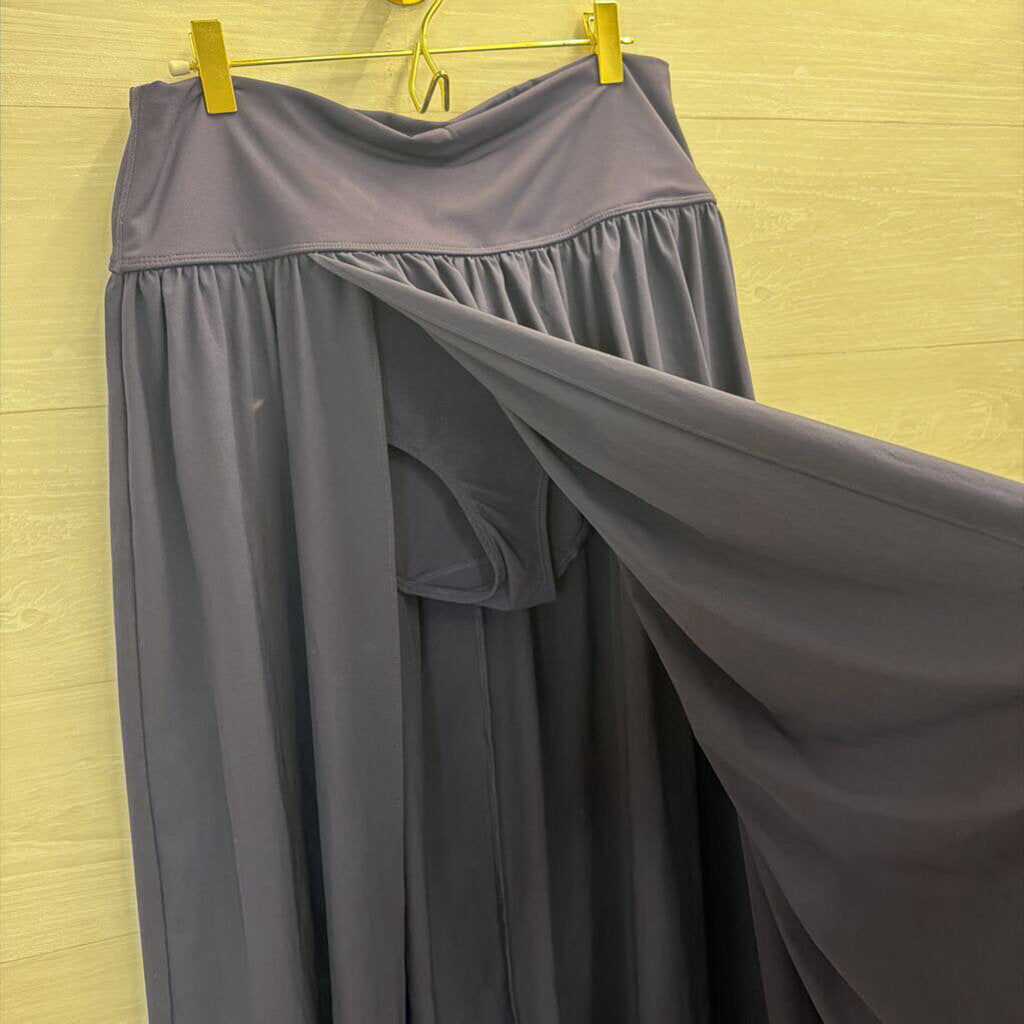 Halara Navy Slit Maxi Skirt Large