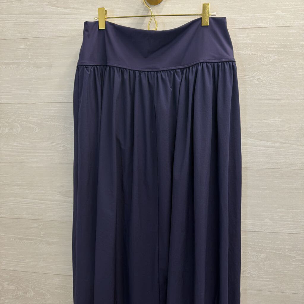 Halara Navy Slit Maxi Skirt Large