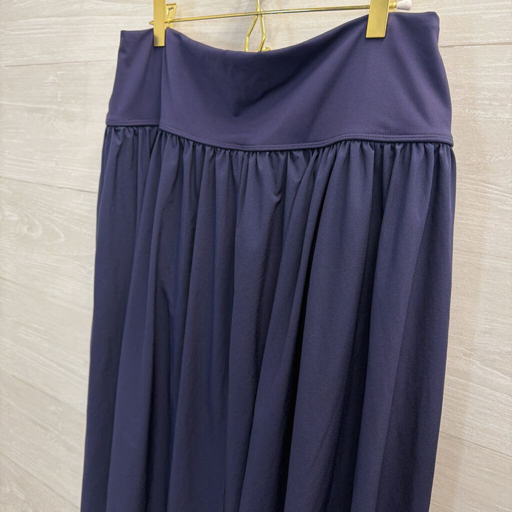 Halara Navy Slit Maxi Skirt Large