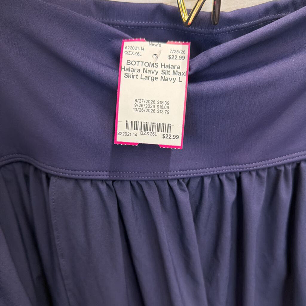 Halara Navy Slit Maxi Skirt Large