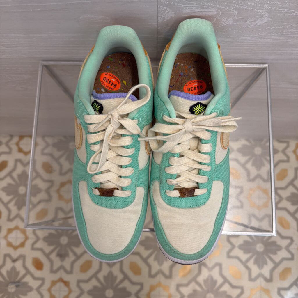 Nike Blue/ Multi Air Force 1 07 LX Happy Pineapple Sneakers 10.5