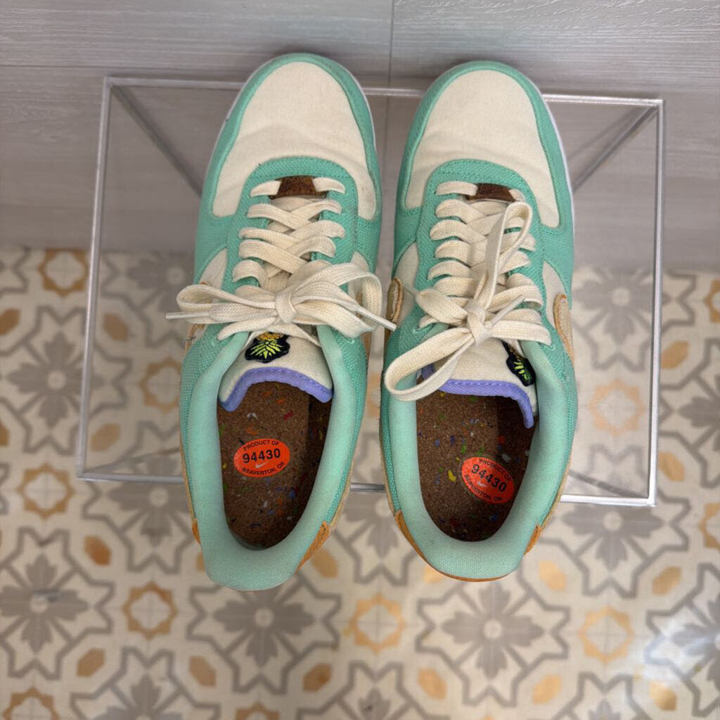 Nike Blue/ Multi Air Force 1 07 LX Happy Pineapple Sneakers 10.5