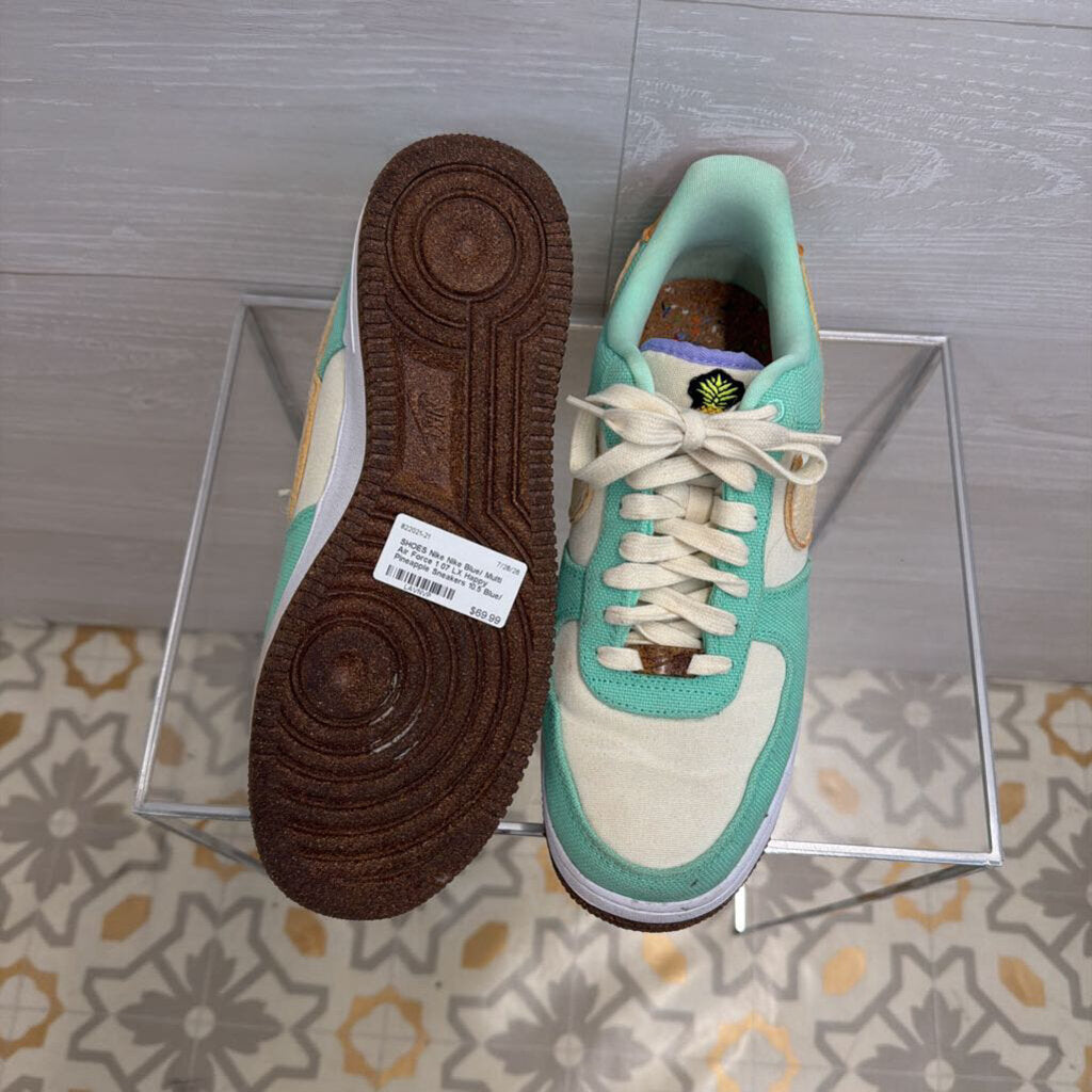Nike Blue/ Multi Air Force 1 07 LX Happy Pineapple Sneakers 10.5