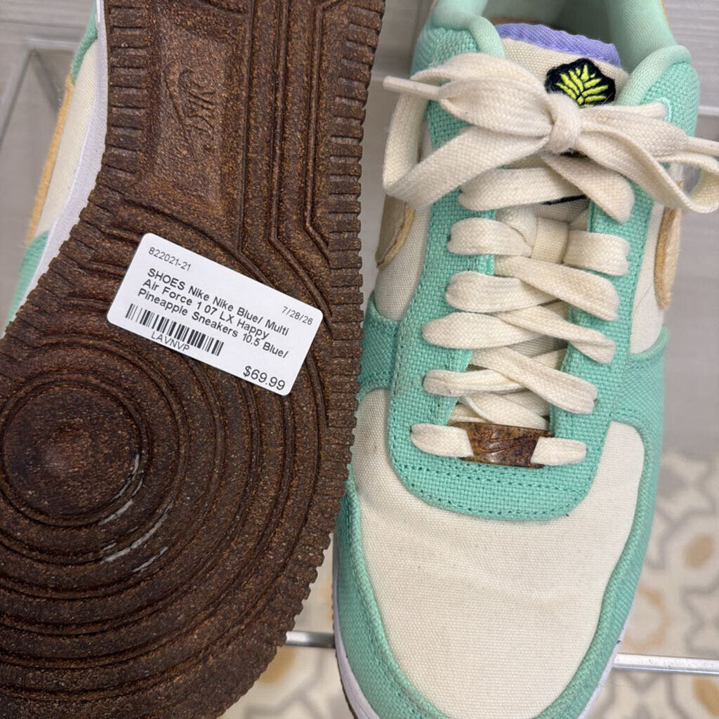 Nike Blue/ Multi Air Force 1 07 LX Happy Pineapple Sneakers 10.5