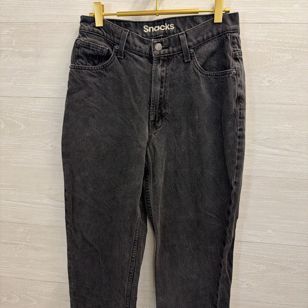 Snacks Balck Denim Wide Leg Jeans 28