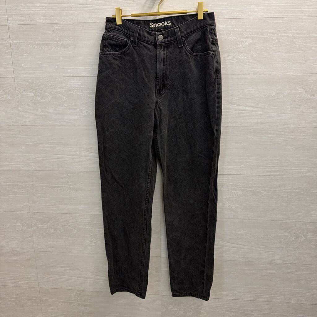 Snacks Balck Denim Wide Leg Jeans 28
