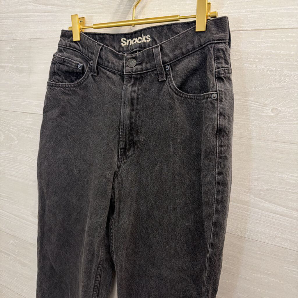 Snacks Balck Denim Wide Leg Jeans 28