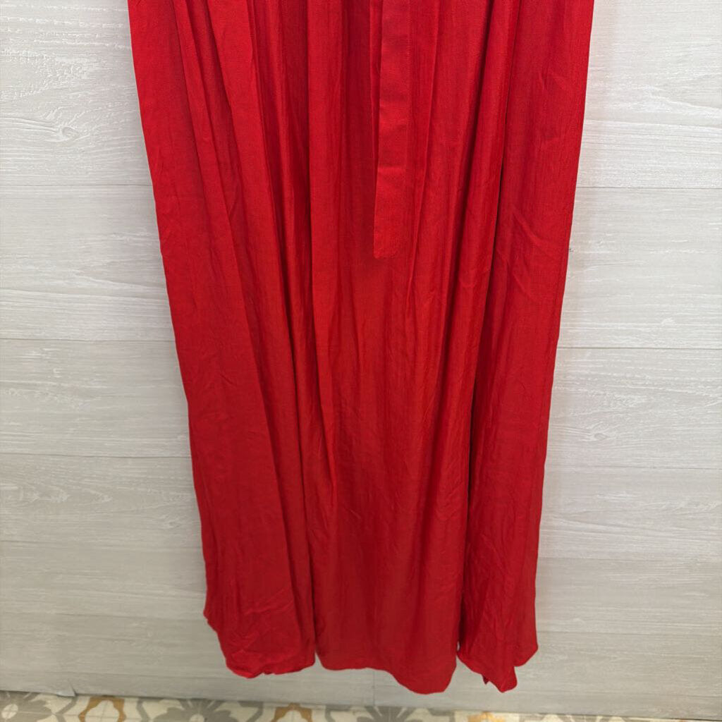 LuLus Red Strapless Maxi Dress Small