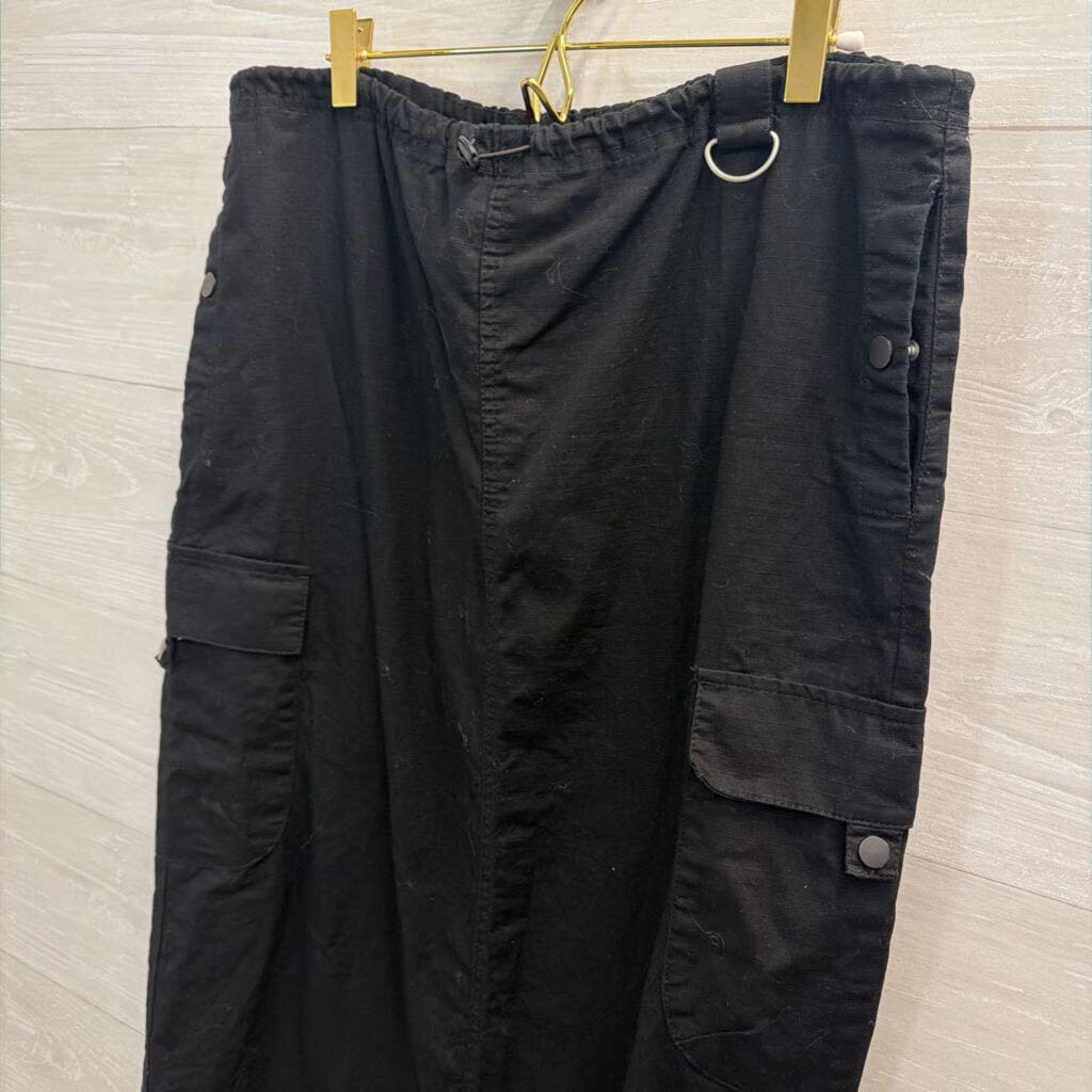House of Harlow Black Cinch Waist Maxi Skirt Medium