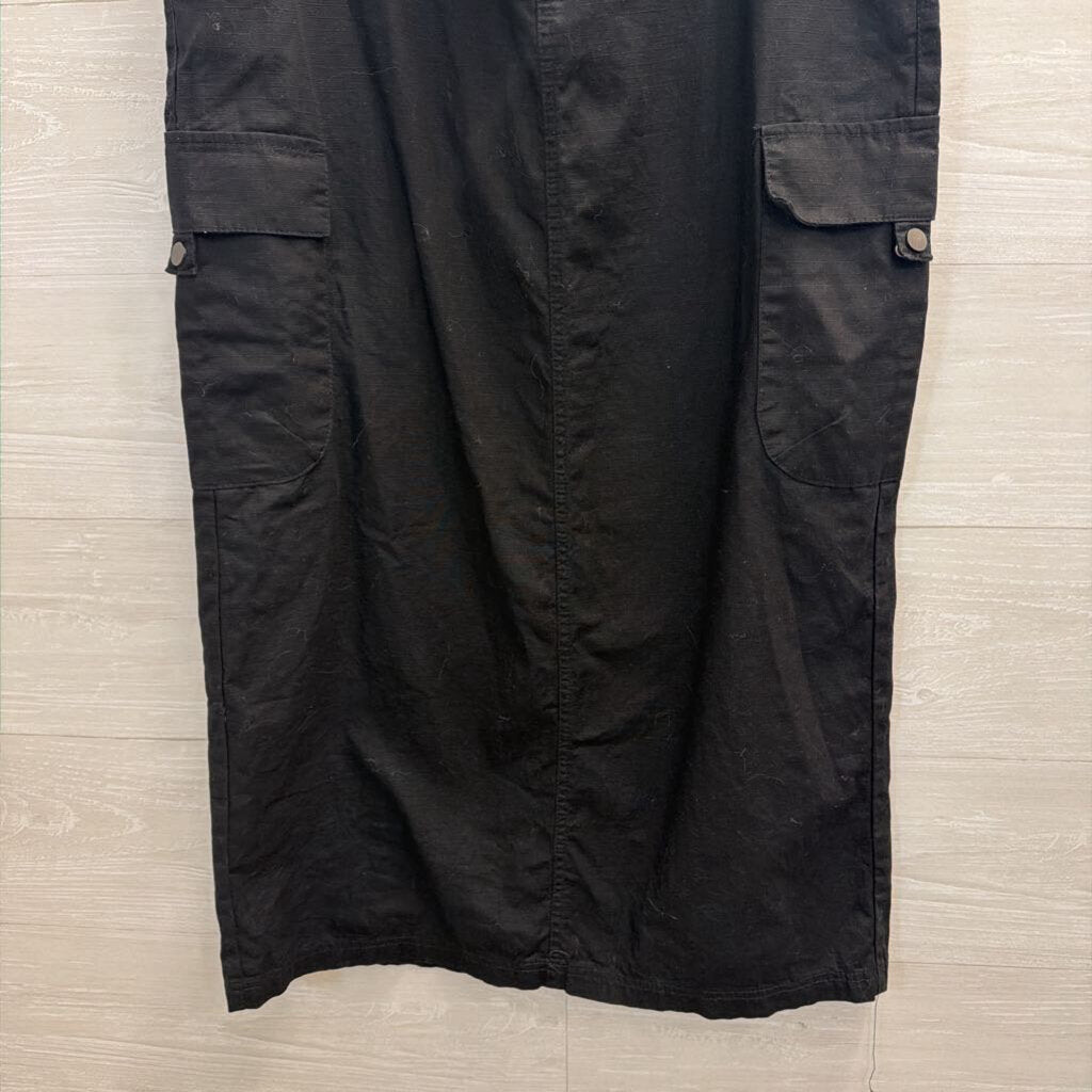 House of Harlow Black Cinch Waist Maxi Skirt Medium