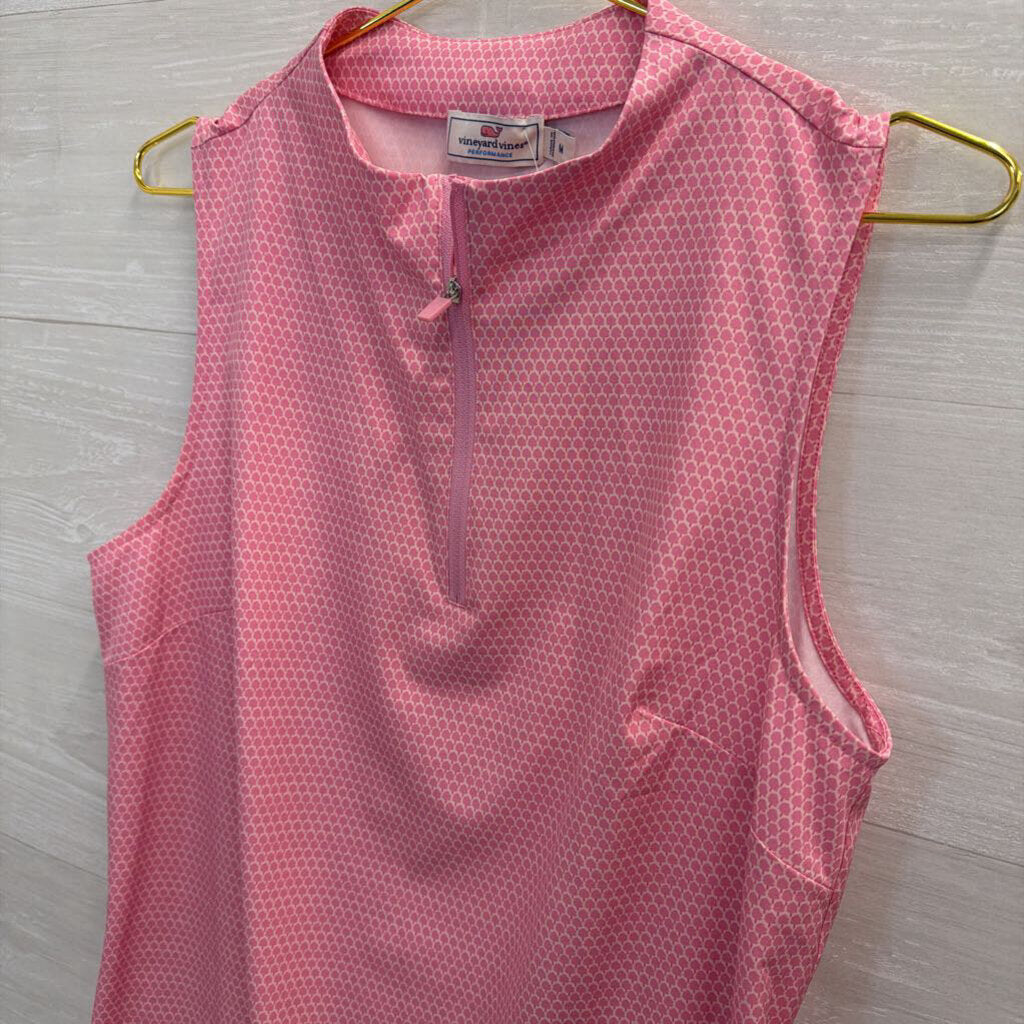 Vineyard Vines Pink Print Sleeveless Athletic Dress Medium