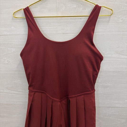 Danskin Burgundy Pleated Skirt Athletic Dress Small