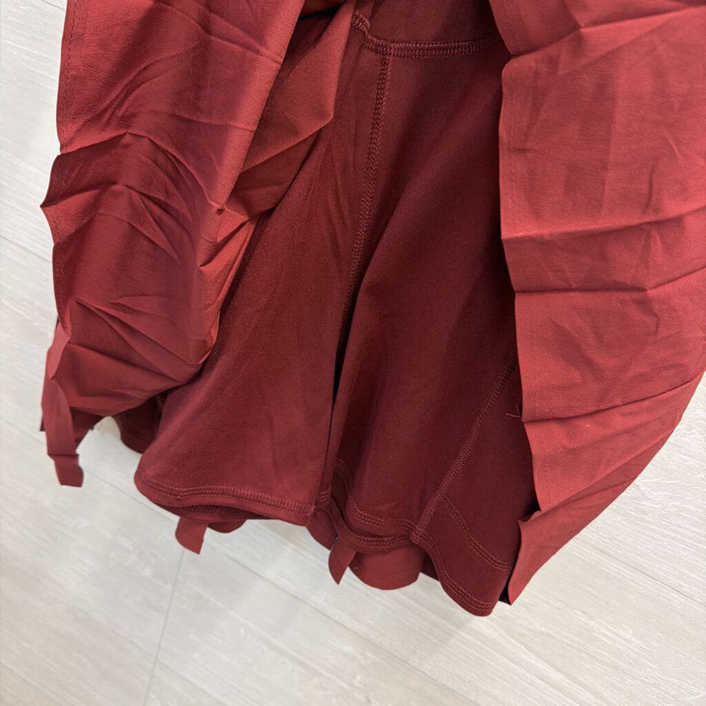 Danskin Burgundy Pleated Skirt Athletic Dress Small