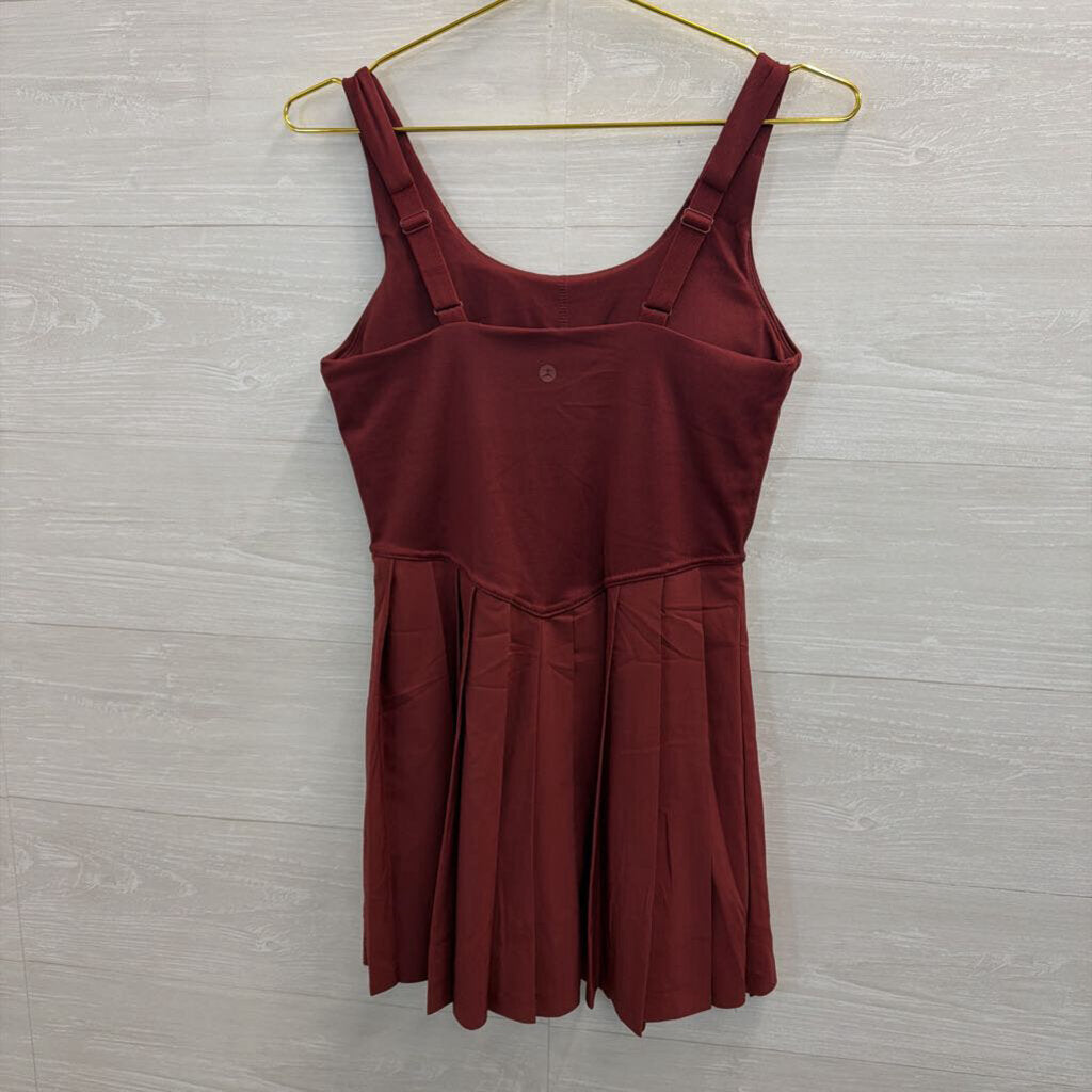 Danskin Burgundy Pleated Skirt Athletic Dress Small
