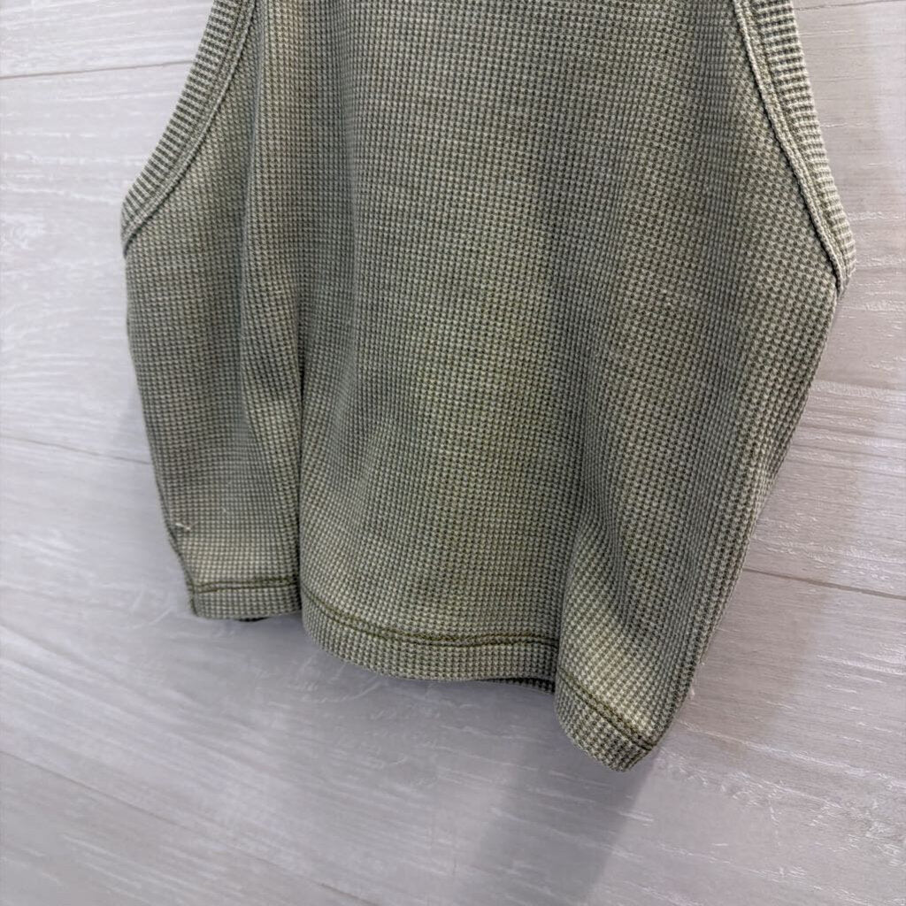 American Eagle Green Cropped Tank Top Medium