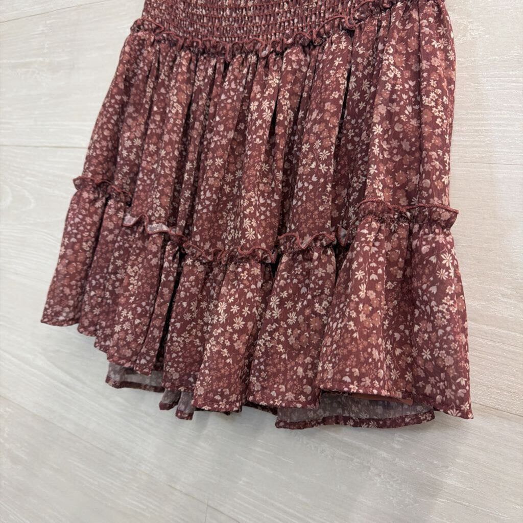 Altar'd State Mauve Floral Print Skirt Large